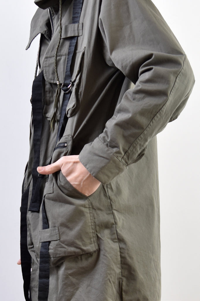 2101-JK02A Parachute Mods Coat Khaki