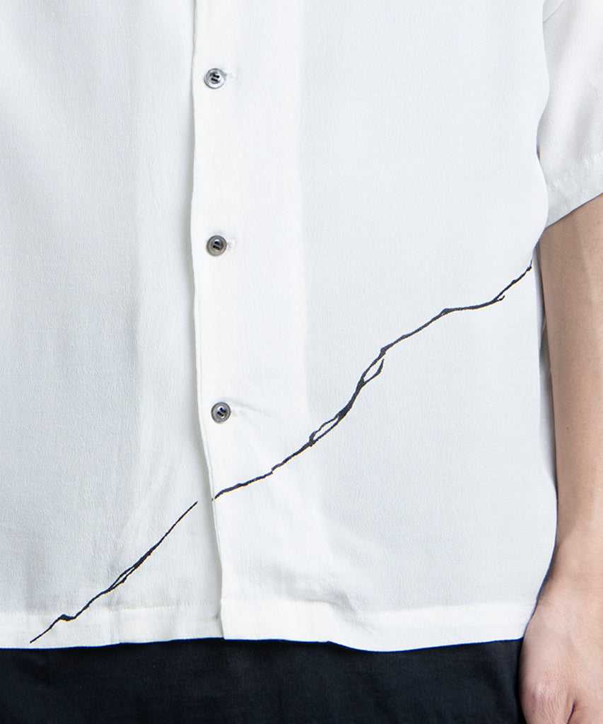 2501-SH07 Crepe Rayon Crack Shirt 05 White