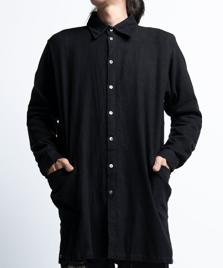 2402-SH06 Hand Stitch Flannel Long Shirt