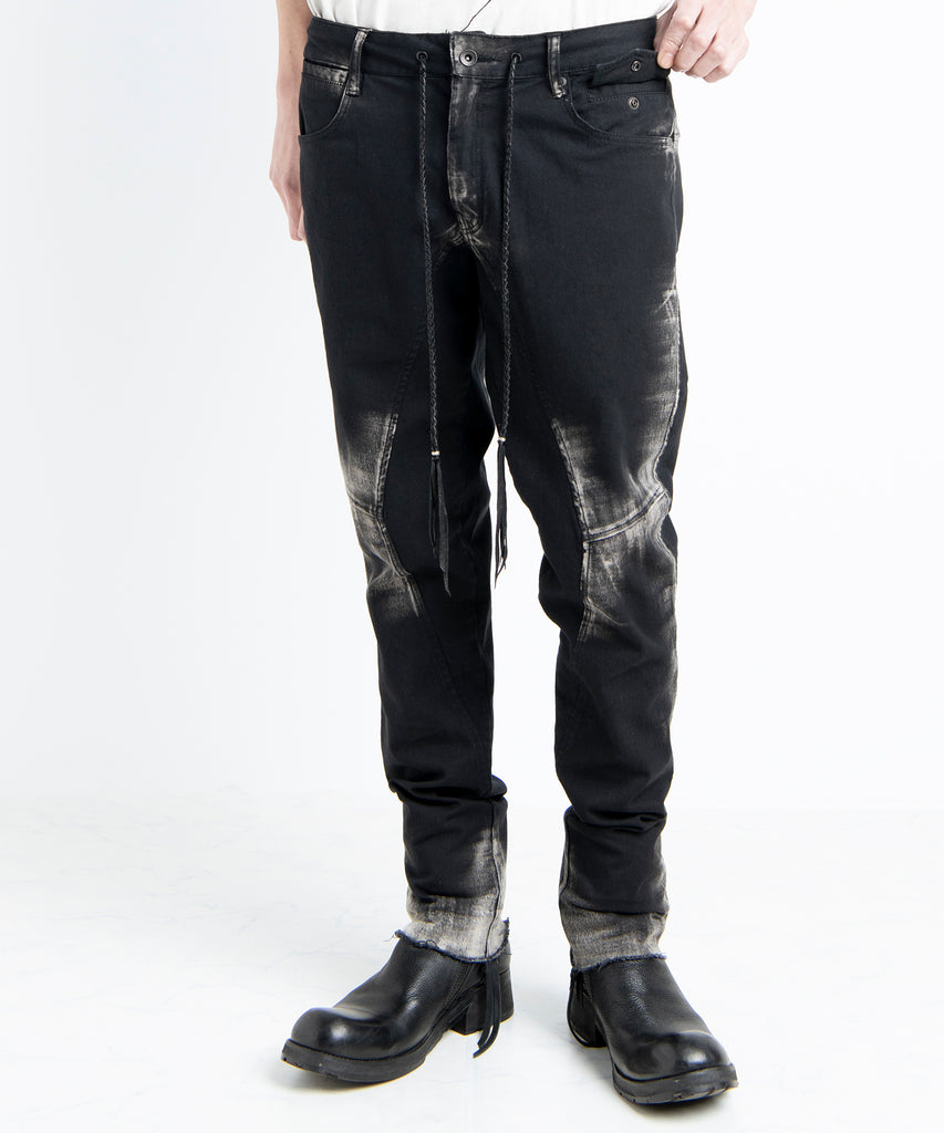 2501-PT06 Black Shadow Stretch Pants Black