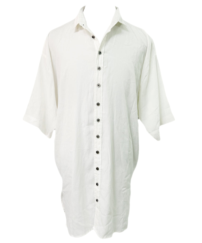 2501-SH02 Crepe Rayon Lazy Shirt 05 White