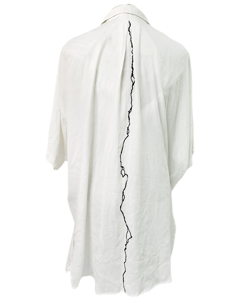 2501-SH02 Crepe Rayon Lazy Shirt 05 White