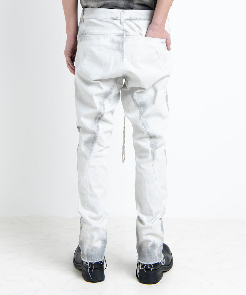 2501-PT06 Black Shadow Stretch Pants Dirty White