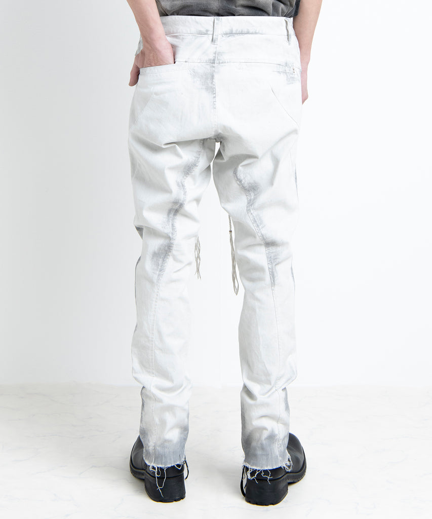 2501-PT06 Black Shadow Stretch Pants Dirty White