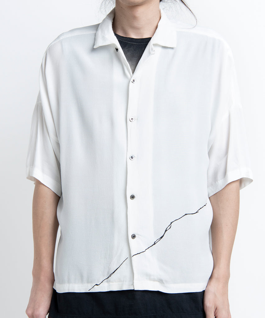 2501-SH07 Crepe Rayon Crack Shirt 05 White