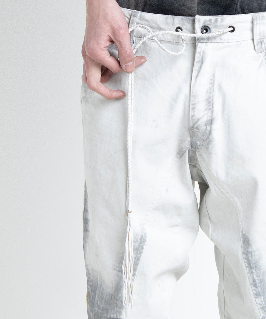 2501-PT06 Black Shadow Stretch Pants Dirty White