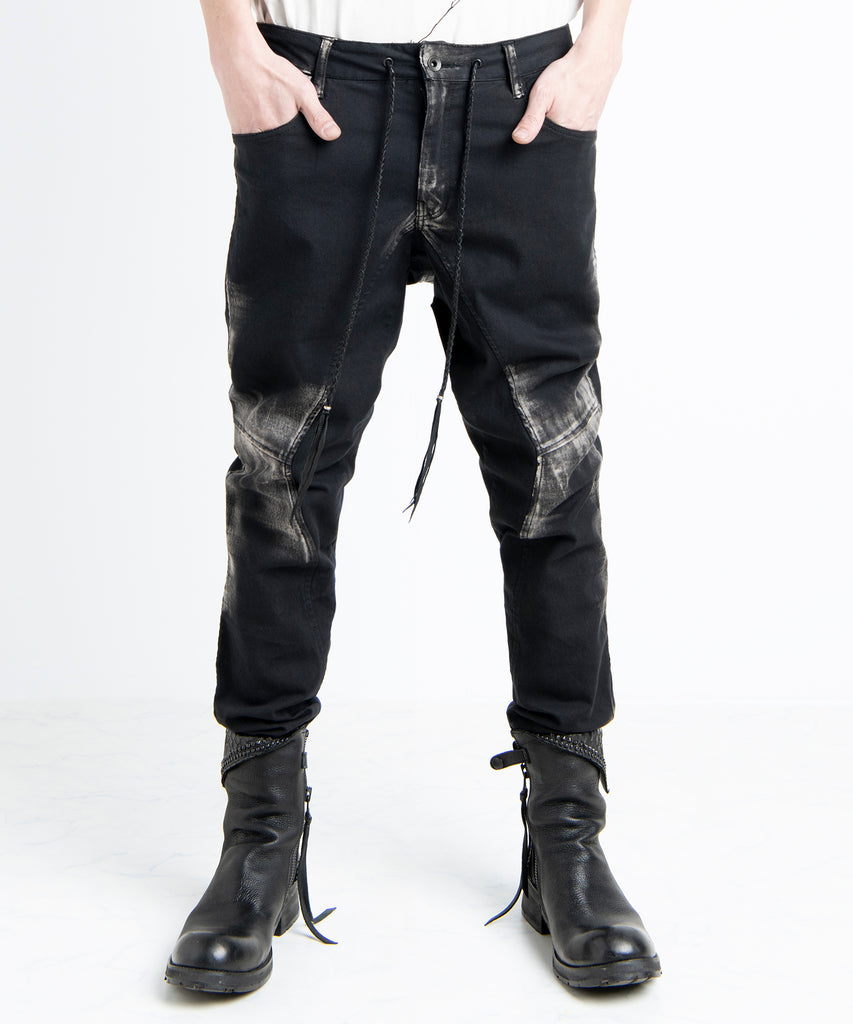 2501-PT06 Black Shadow Stretch Pants Black