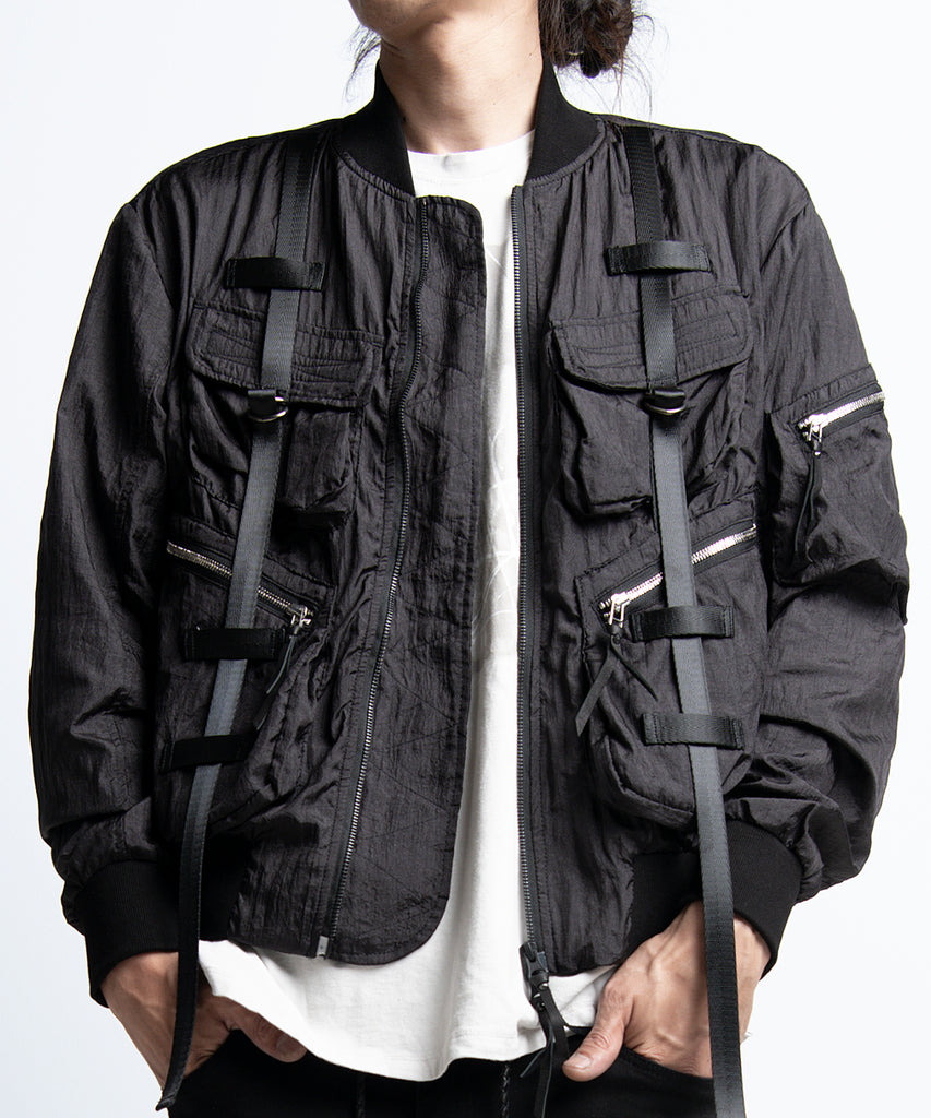 2401-JK01 Parachute Jacket 02 Black