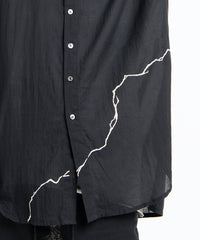 2501-SH08 Crack Cotton Shirt Black