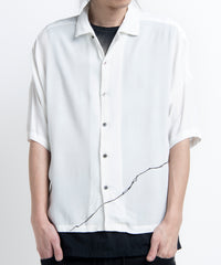 2501-SH07 Crepe Rayon Crack Shirt 05 White