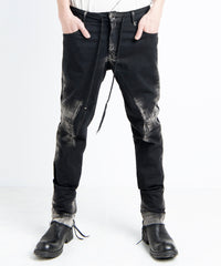 2501-PT06 Black Shadow Stretch Pants Black