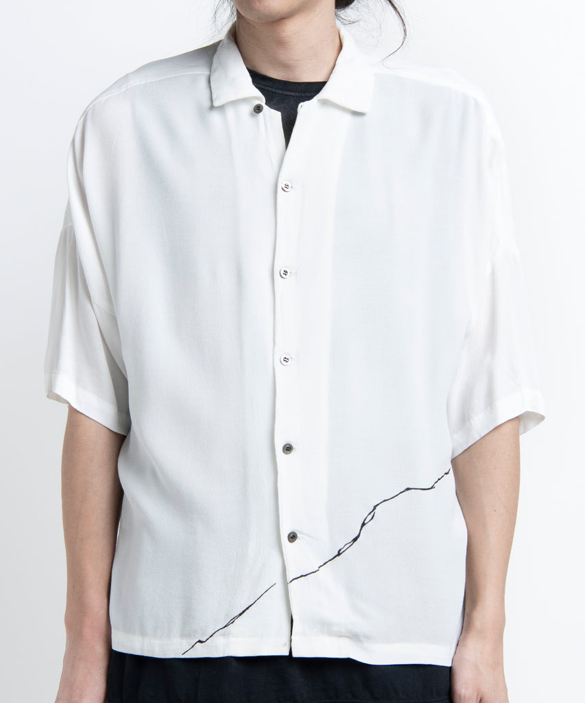 2501-SH07 Crepe Rayon Crack Shirt 05 White