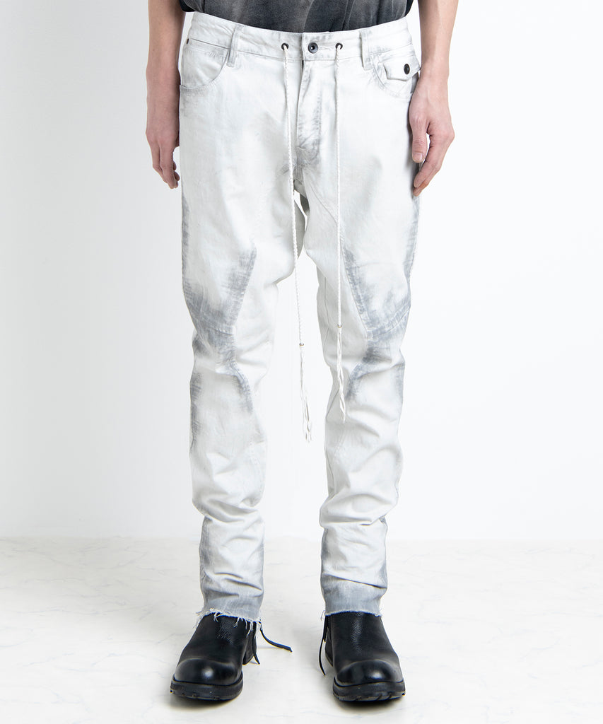 2501-PT06 Black Shadow Stretch Pants Dirty White