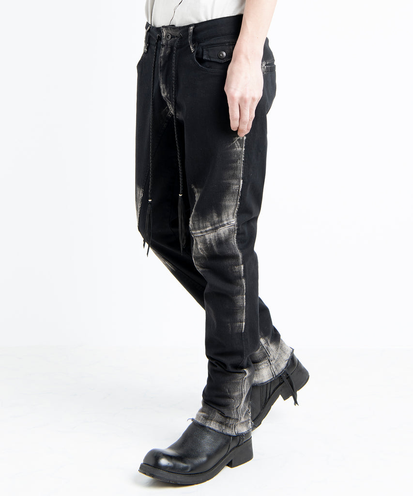 2501-PT06 Black Shadow Stretch Pants Black