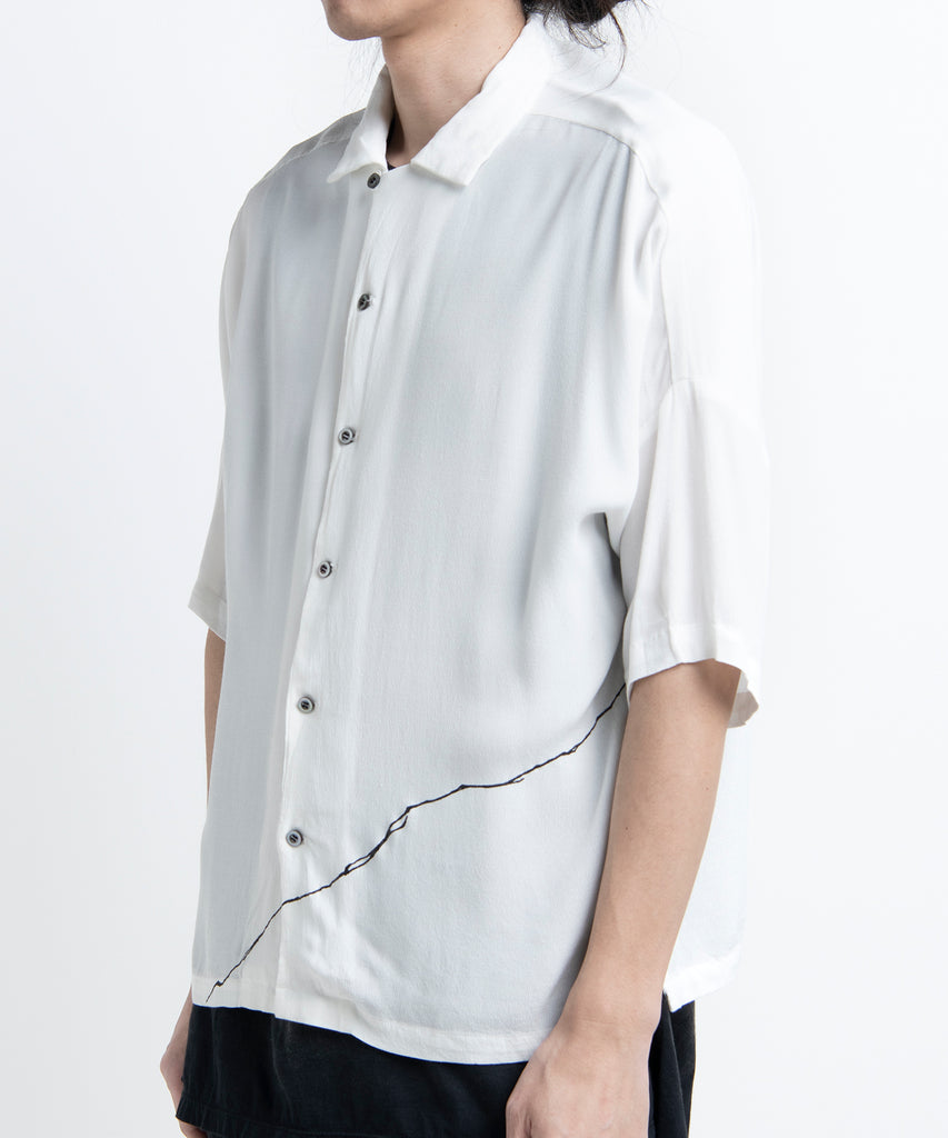 2501-SH07 Crepe Rayon Crack Shirt 05 White