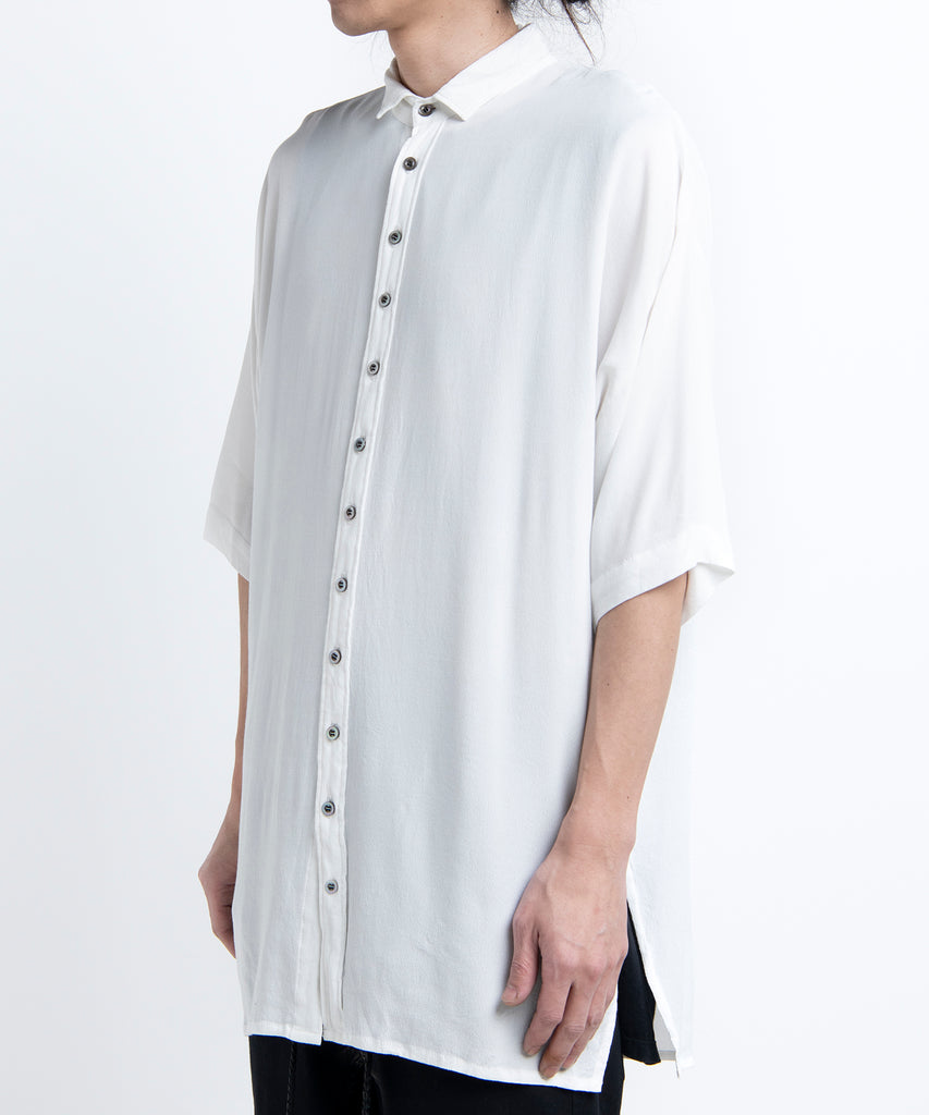 2501-SH02 Crepe Rayon Lazy Shirt 05 White