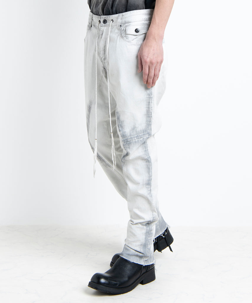 2501-PT06 Black Shadow Stretch Pants Dirty White