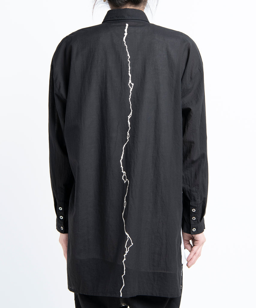 2501-SH08 Crack Cotton Shirt Black