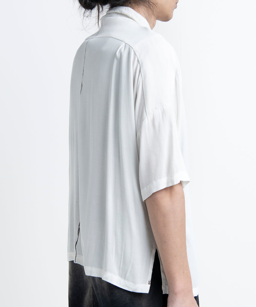 2501-SH07 Crepe Rayon Crack Shirt 05 White