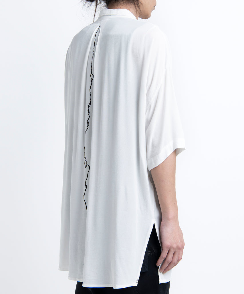 2501-SH02 Crepe Rayon Lazy Shirt 05 White