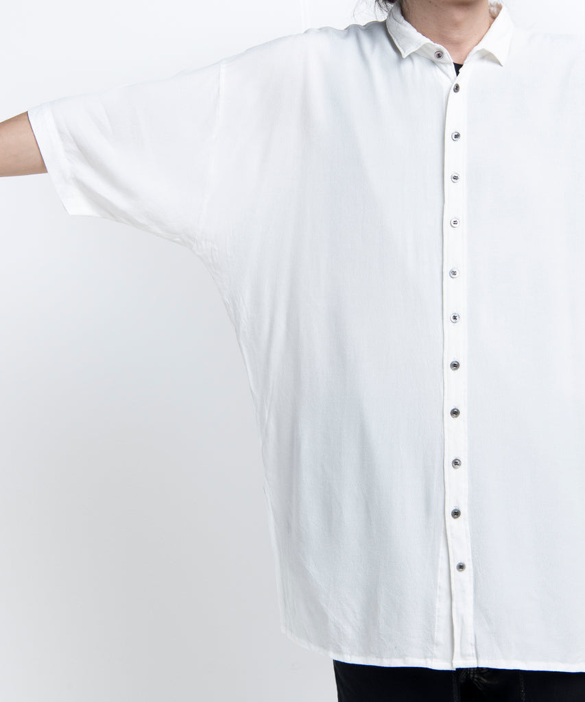 2501-SH02 Crepe Rayon Lazy Shirt 05 White