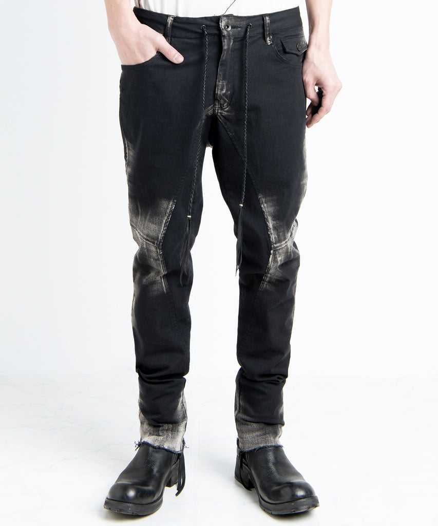 2501-PT06 Black Shadow Stretch Pants Black