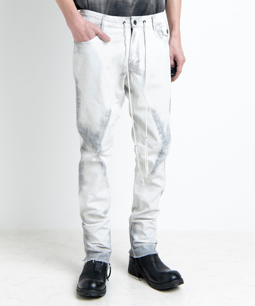 2501-PT06 Black Shadow Stretch Pants Dirty White