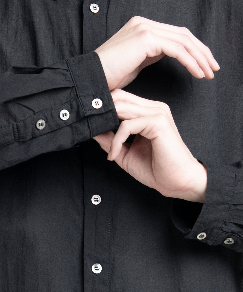 2501-SH08 Crack Cotton Shirt Black