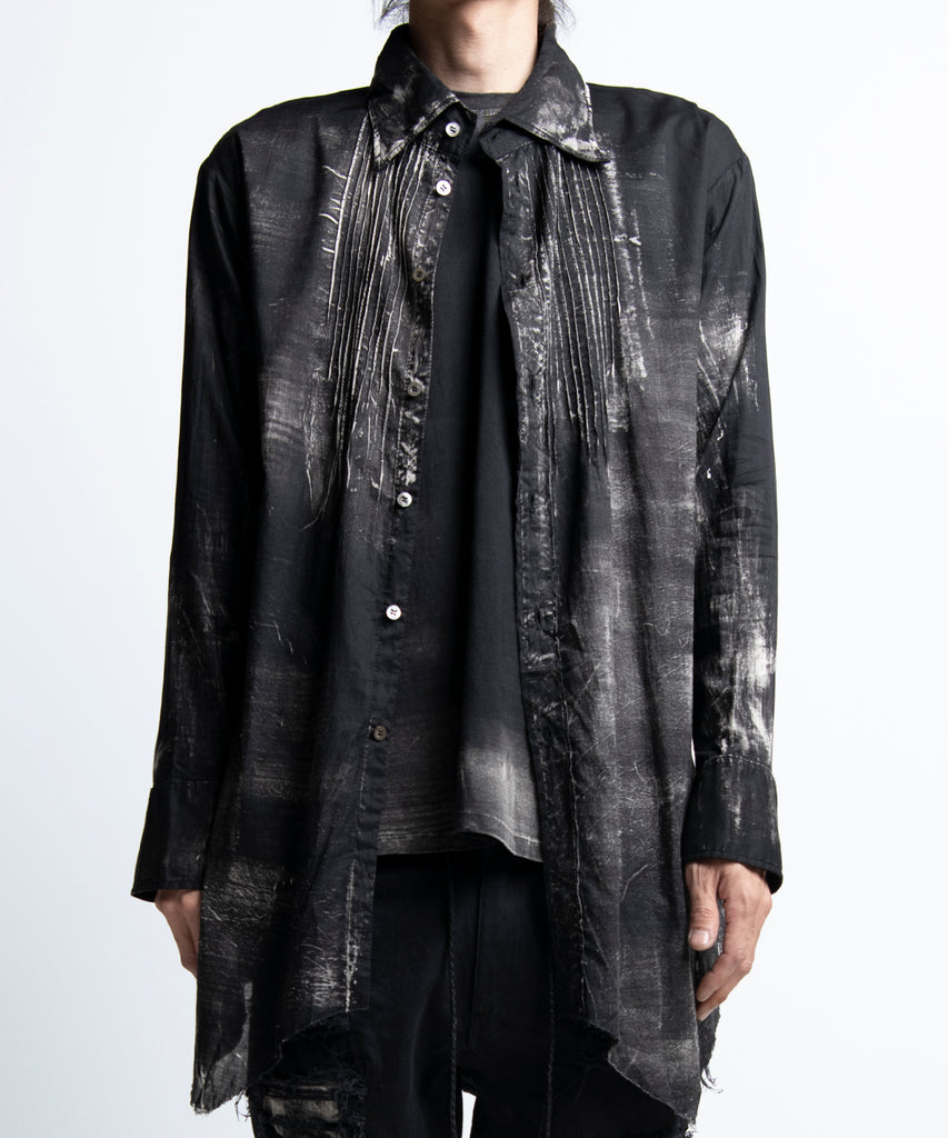 2402-SH07 Discharged Layered Shirt