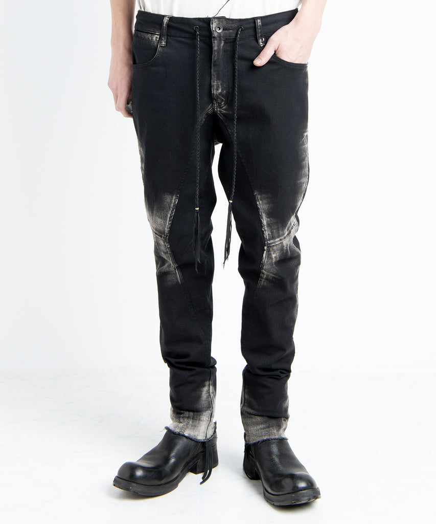 2501-PT06 Black Shadow Stretch Pants Black