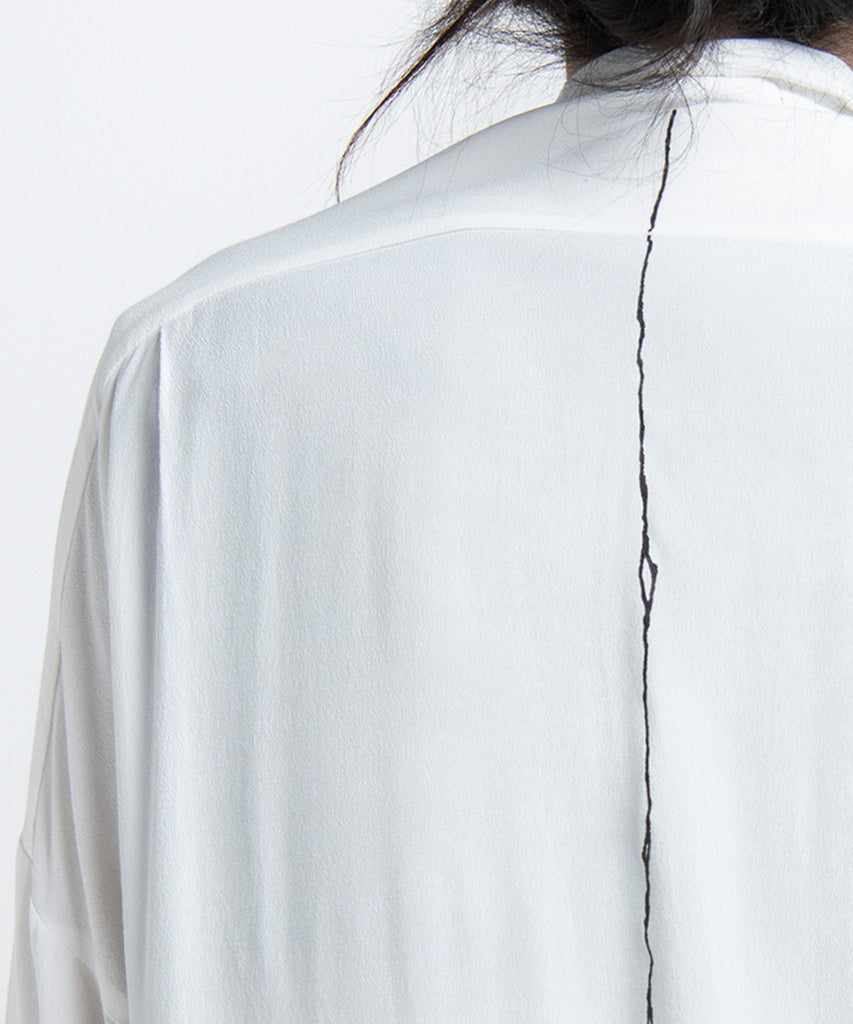 2501-SH07 Crepe Rayon Crack Shirt 05 White