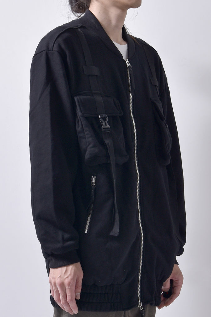 2102-JK05C Fleece Zip Up JKT Black