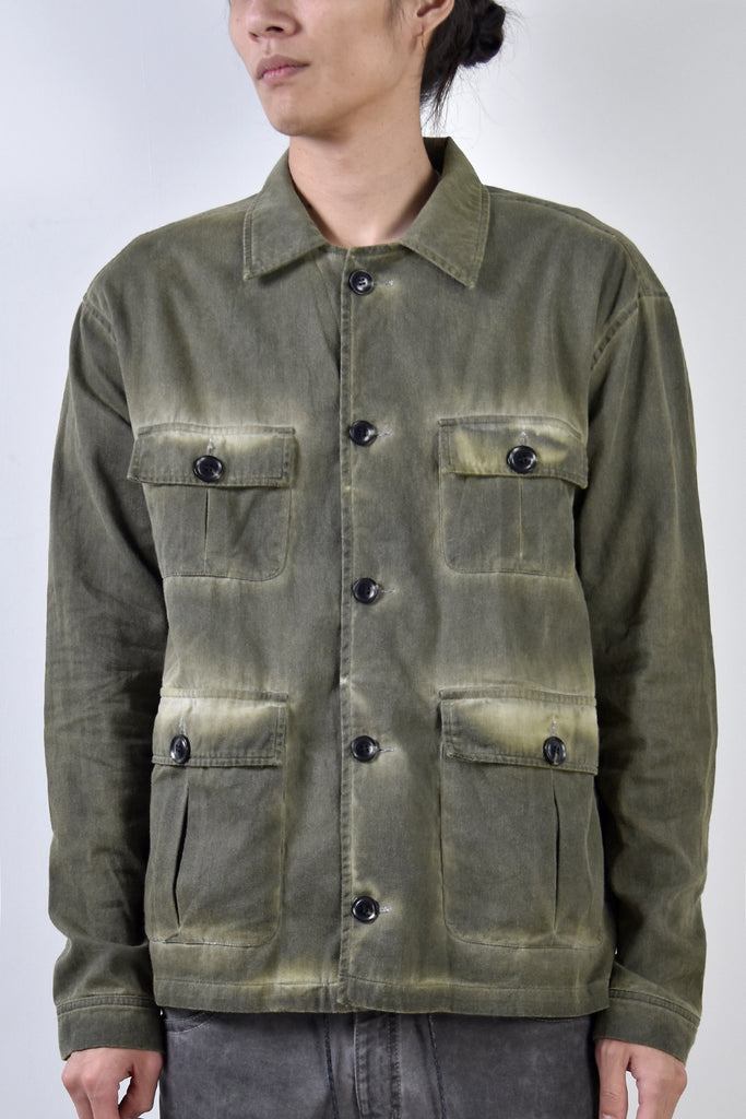2002-SH07A Cotton Twill Field Shirt Khaki