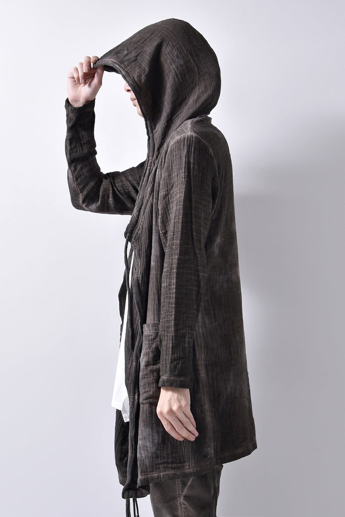 2102-TP04A Hooded Gauze CD / LS Brown | KMRii OFFICIAL ONLINE STORE