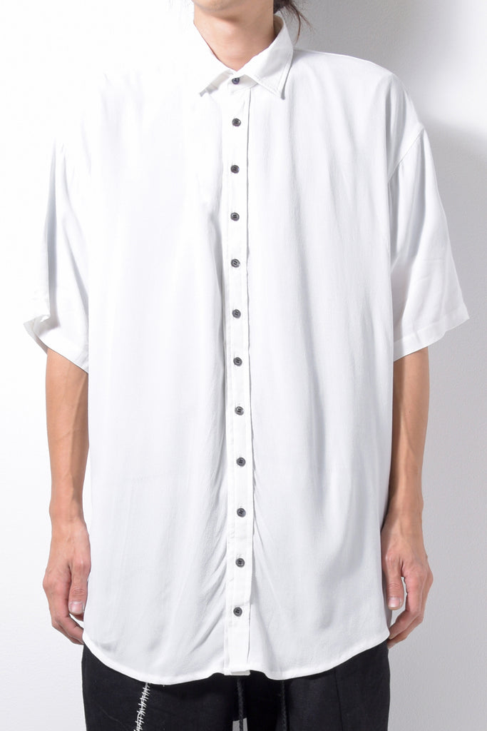 2201-SH04 Crepe Rayon Lazy Shirt White