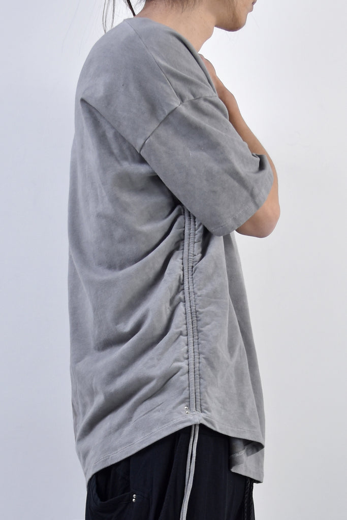 2101-TP02 Side Shrring Stealth Pullover P.Charcoal