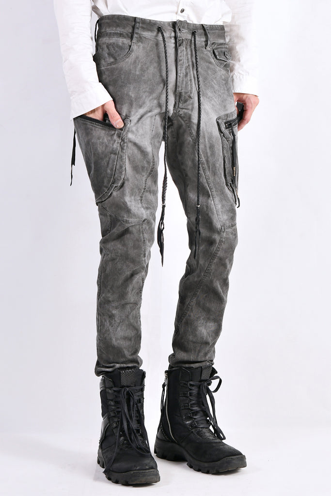 2102-PT02A Double Pocket Twill Pants 03 Charcoal