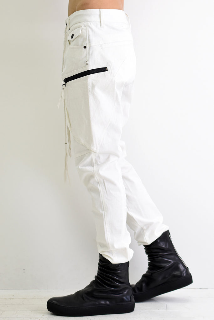1901-PT06 Double Pockets Pants 02 White