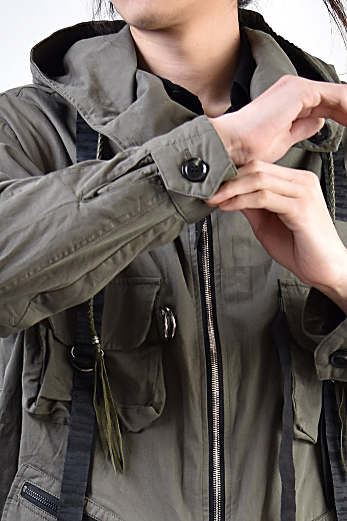 2101-JK02A Parachute Mods Coat Khaki