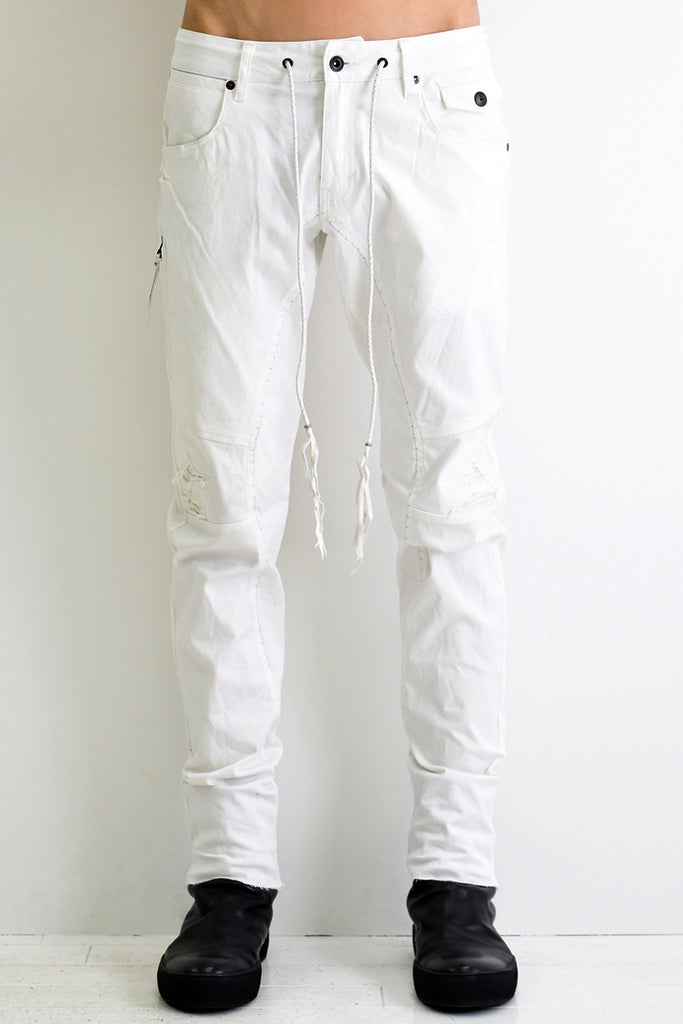 1901-PT09 Crush Skinny Pants 09 White