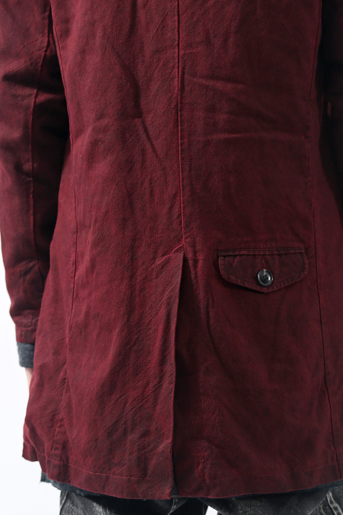 1902-JK08 Multipul Pocket Vintage Coat Red