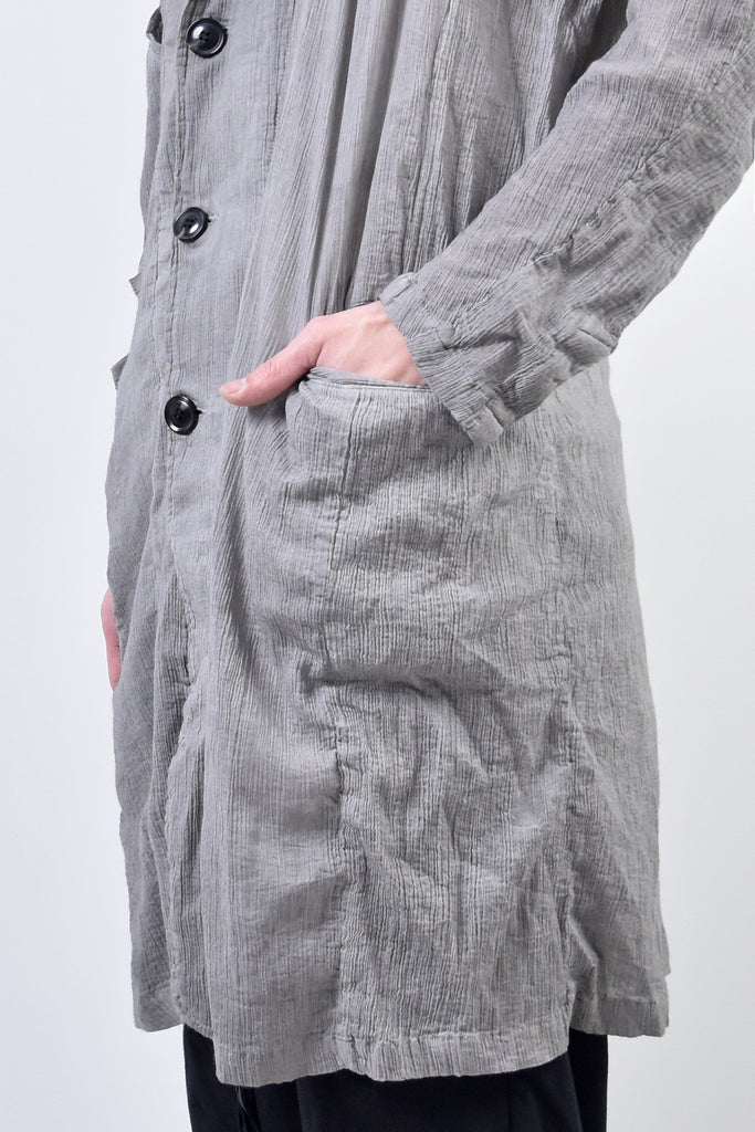 2101-JK06A Crepe Cotton Coat 04 P.Charcoal