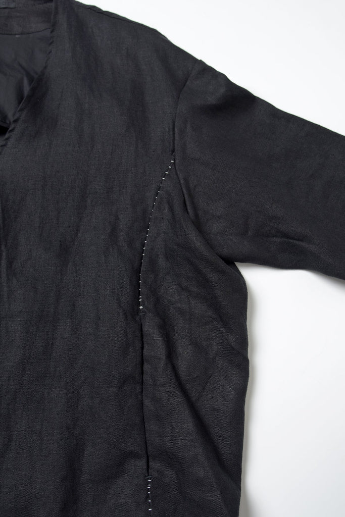 2301-JK01 Front Zip Linen Jacket
