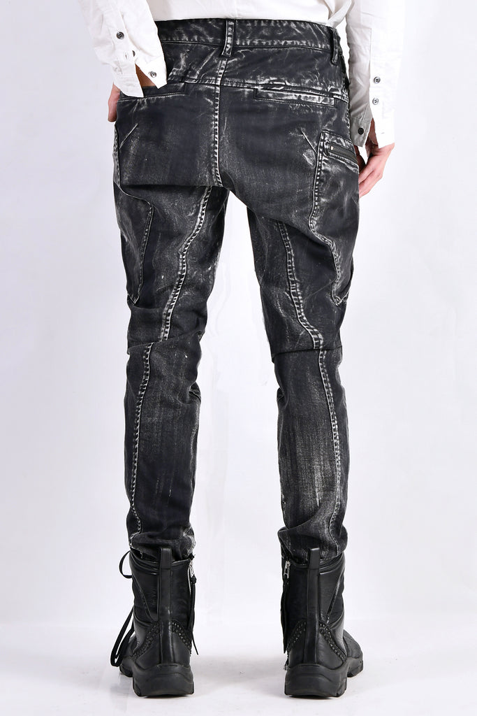 2102-PT02B Discharged Double Pocket Twill Pants 03