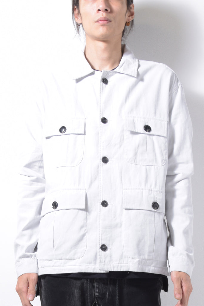 2201-SH03A Cotton Twill Field Shirt Dirty White