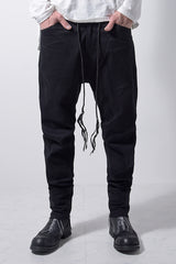 2202-PT01A Drop Crotch Pants Black