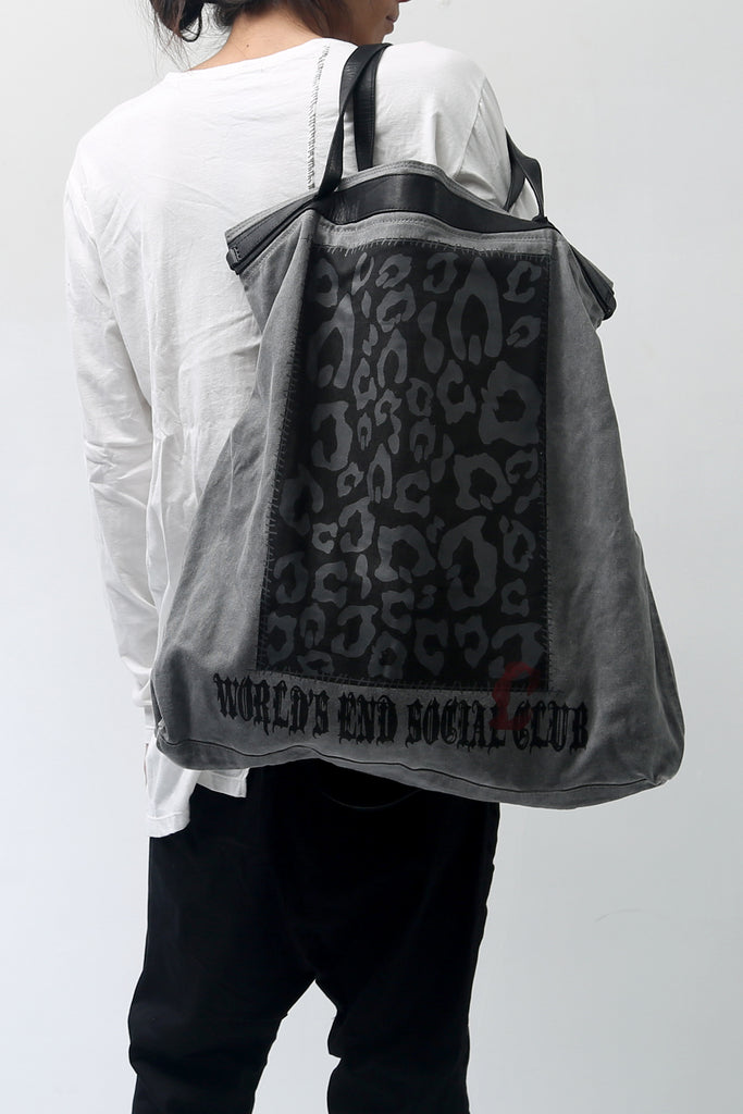 1902-BG09 World's End 2way Tote 02 / L Charcoal