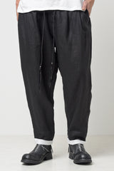 2301-PT04 Linen Lazy Layered Pants Black