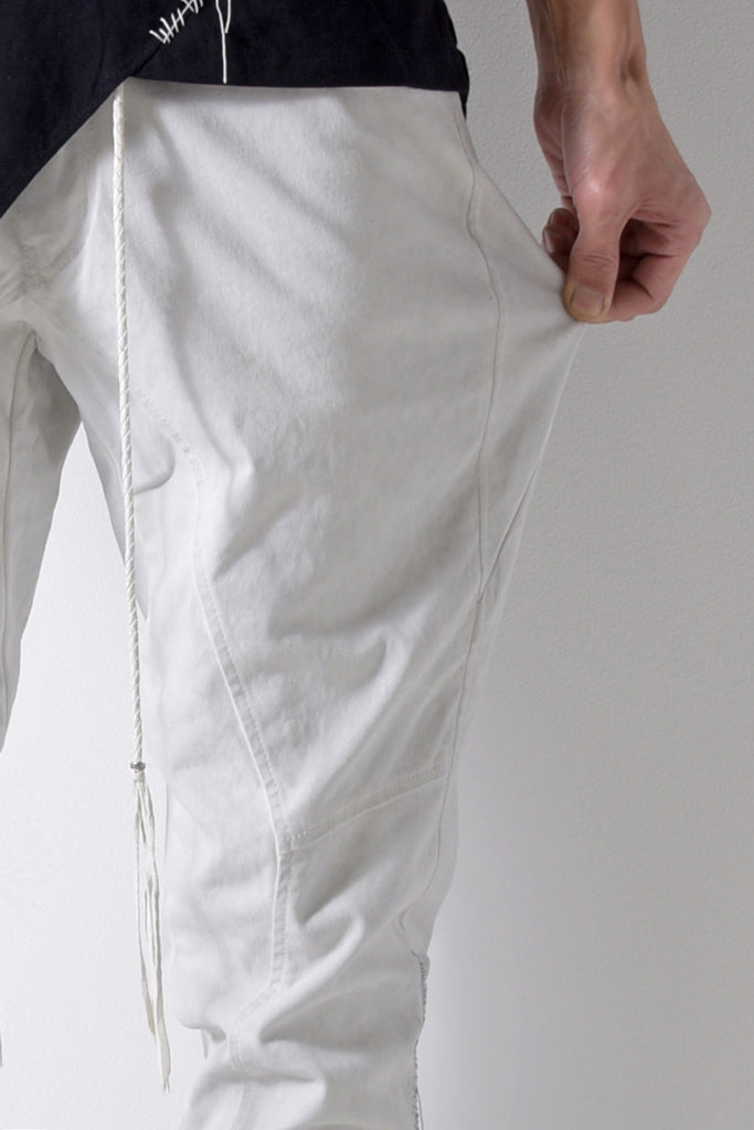 2201-PT02A Twill Stretch Pants 05 Dirty White | KMRii OFFICIAL 