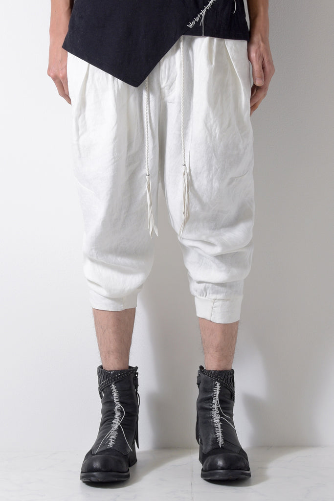 2201-PT03A Linen Jodhpur Pants 01 White